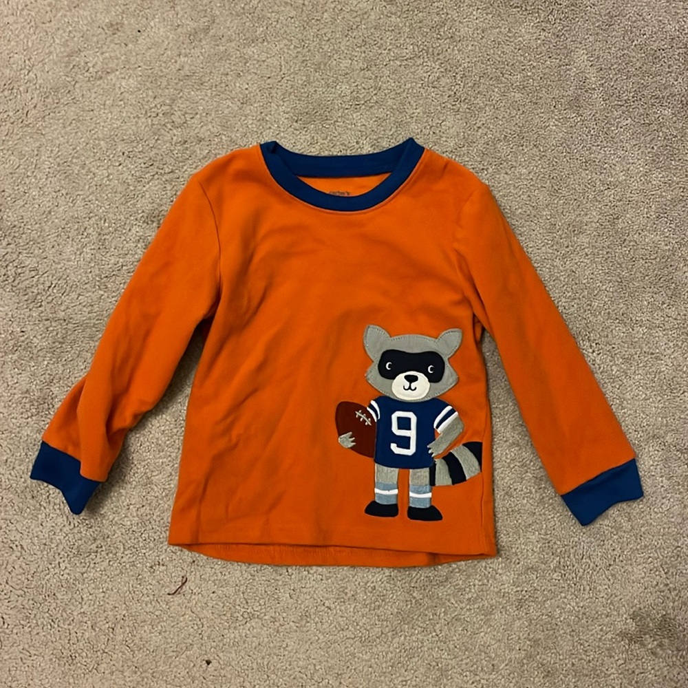 🍼Orange Fleece Pajama Top🍼
